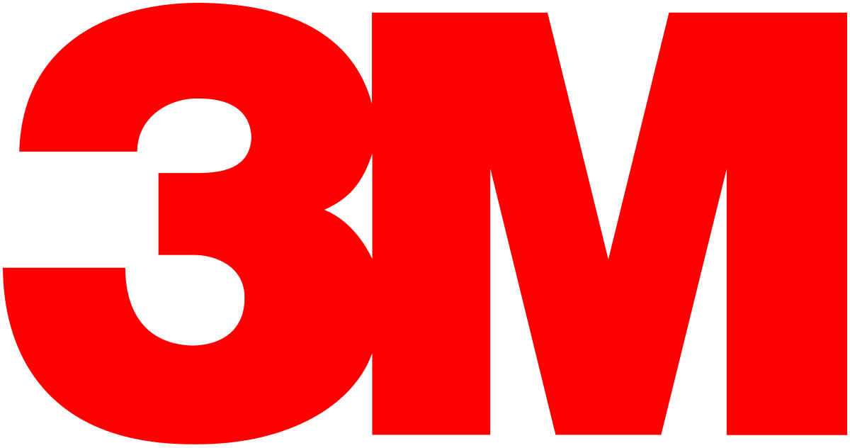 A red 3 m logo is shown on the side of a black background.