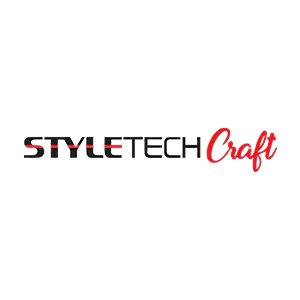 A black background with the words style tech craft in red.